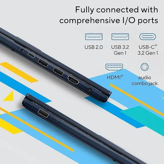 Alt view image 5 of 5 - ASUS Vivobook 14 Laptop, 14" FHD (1920 x 1080) Display, Intel Core i3-1215U 6 Cores Processor, Intel UHD Graphics, 16GB DDR4  1TB PCIe SSD, Wi-Fi 6, HDMI, Webcam, Windows 11 ,Office 2024 License