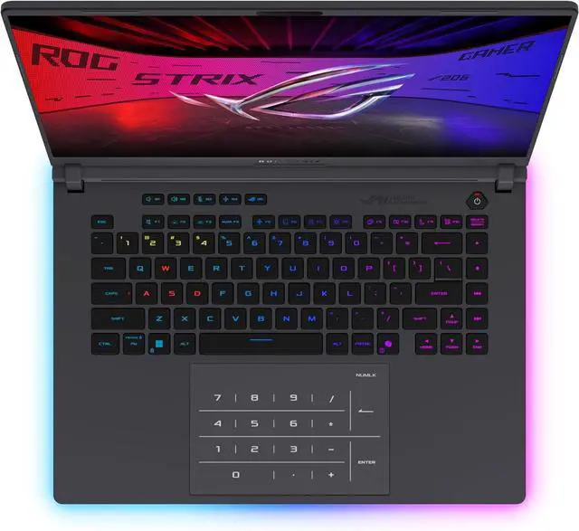 Alt view image 3 of 6 - ASUS ROG Strix G16 Gaming Laptop, 16" 2.5K (2560x1600) 240Hz, Intel Core Ultra 9 275HX 24 cores Processor, NVIDIA GeForce RTX 5080 16GB GDDR7, 16GB DDR5 2TB PCIe SSD, Wi-Fi 7, Windows 11