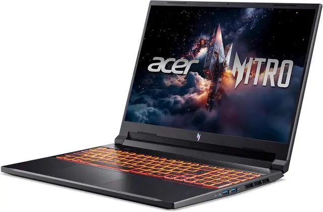 Alt view image 4 of 6 - Acer Nitro V 16 Gaming Laptop, 16" WUXGA 180Hz Display, Intel Core 7 240H 10-Core Processor, NVIDIA GeForce RTX 5050 8 GB, 32GB DDR5 512GB PCIe SSD, Wi-Fi 6 | Backlit KB, Windows 11