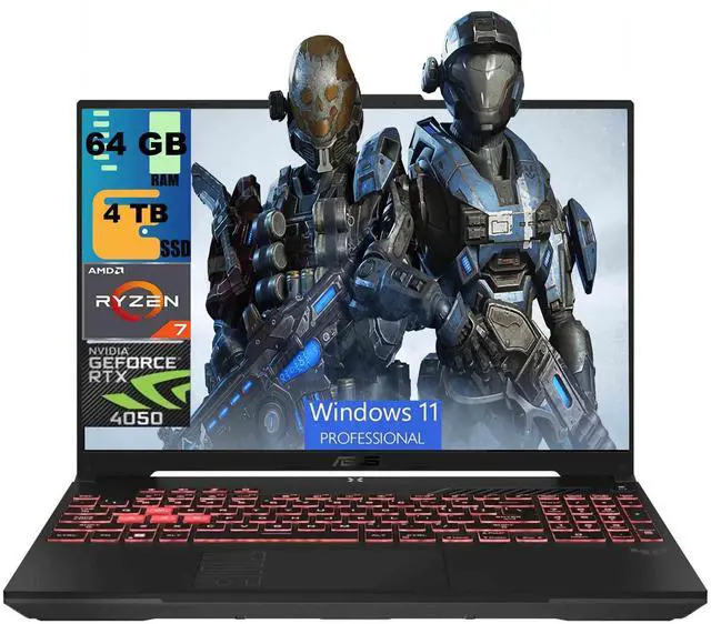 Main image of ASUS TUF A16 Gaming Laptop, 16" Full HD+ 144Hz Display, AMD Ryzen 7 7445HS 6 Cores Processor, NVIDIA GeForce RTX 4050 6 GB, 64GB DDR5 4TB PCIe SSD, Backlit KB, Windows 11 Pro