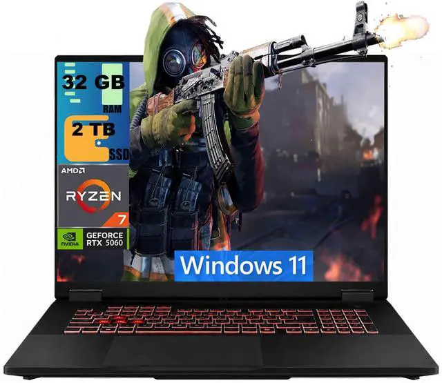Main image of ASUS TUF A18 Gaming Laptop, 18" WUXGA 144Hz, AMD 8-core Ryzen 7 260 Processor, NVIDIA GeForce RTX 5060 8GB GDDR7, 32GB DDR5 2TB PCIe SSD, Wi-Fi 6E, Windows 11