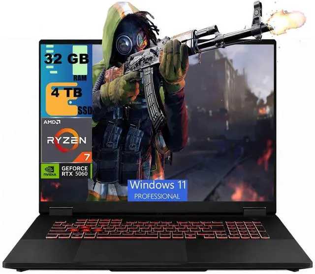 Main image of ASUS TUF A18 Gaming Laptop, 18" WUXGA 144Hz, AMD 8-core Ryzen 7 260 Processor, NVIDIA GeForce RTX 5060 8GB GDDR7, 32GB DDR5 4TB PCIe SSD, Wi-Fi 6E, Windows 11 Pro