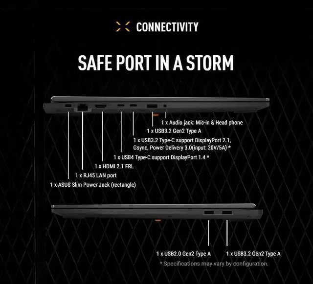 Alt view image 5 of 6 - ASUS TUF A18 Gaming Laptop, 18" WUXGA 144Hz, AMD 8-core Ryzen 7 260 Processor, NVIDIA GeForce RTX 5060 8GB GDDR7, 16GB DDR5 512GB PCIe SSD, Wi-Fi 6E, Windows 11, Office 2021 License