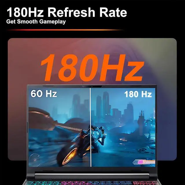 Alt view image 4 of 6 - Acer Nitro V 16 Gaming Laptop, 16" WQXGA (2560 x 1600) 180Hz Display, AMD 8-core Ryzen 7 260 Processor, NVIDIA GeForce RTX 5070 8GB GDDR7, 16GB DDR5 512GB PCIe SSD, Wi-Fi 6, Windows 11