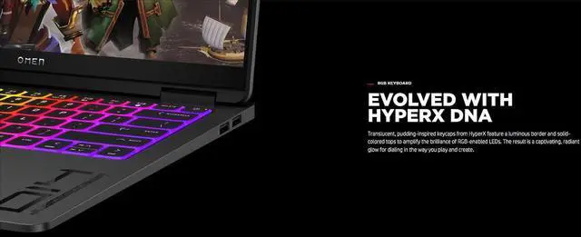 Alt view image 4 of 6 - HP Omen Transcend 14 Gaming AI Laptop, 14" 3K (2880x1800) OLED 120Hz Display, Intel 16-core Ultra 9 285H Processor, NVIDIA GeForce RTX 5070 8GB Graphic, 16GB DDR5 512GB PCIe SSD, Windows 11