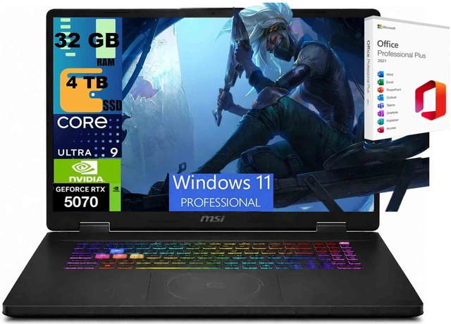 ゲーミングPC/core i7/500GB/NVIDIAグラボ/Office MSI Crosshair 18 Gaming Laptop, 18