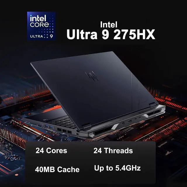 Alt view image 3 of 6 - Acer Predator Helios Neo 16S AI Gaming Laptop, 16" WQXGA 240Hz, Intel Core Ultra 9 275HX 24-Core Processor, NVIDIA GeForce RTX 5060 8 GB GDDR7, 32GB DDR5 1TB PCIe SSD, Wi-Fi 6E, Windows 11 Pro