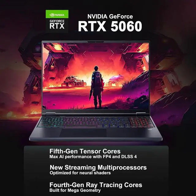 Alt view image 4 of 6 - Acer Predator Helios Neo 16S AI Gaming Laptop, 16" WQXGA 240Hz, Intel Core Ultra 9 275HX 24-Core Processor, NVIDIA GeForce RTX 5060 8 GB GDDR7, 32GB DDR5 1TB PCIe SSD, Wi-Fi 6E, Windows 11 Pro