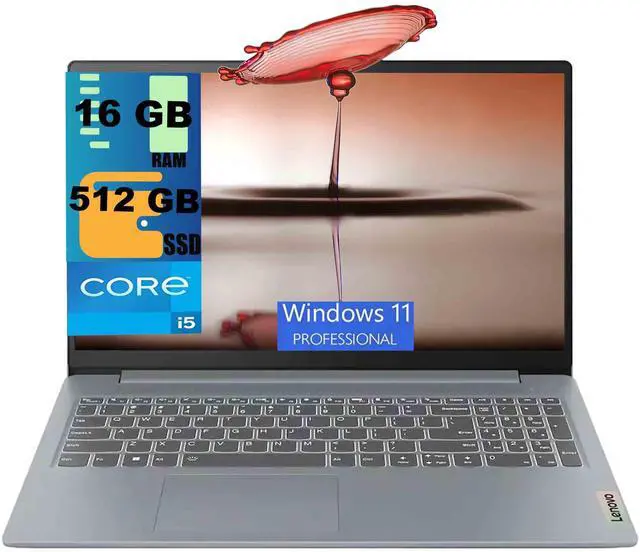 Main image of Lenovo IdeaPad Slim 3 15 Business Laptop, 15.6" FHD (1920x1080) Display, Intel 10-core i5-1335U processor, Intel Iris Xe Graphics, 16GB DDR4 512GB PCIe SSD, Wi-Fi6, Windows 11 Pro