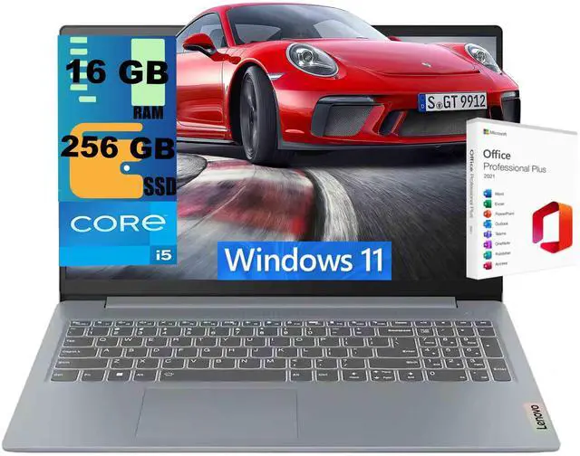 Main image of Lenovo IdeaPad Slim 3 15 Business Laptop, 15.6" FHD Display, Intel 10-core i5-1335U processor, Intel Iris Xe Graphics, 16GB DDR4 256GB PCIe SSD, Wi-Fi6, Windows 11 Home, Office 2021 License