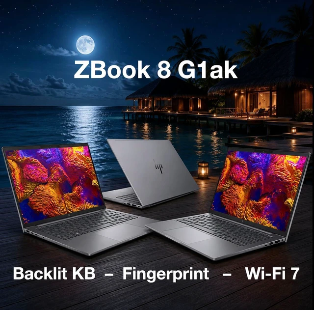 Alt view image 5 of 6 - HP ZBook 8 14 Laptop, 14.0" WUXGA Touchscreen, AMD Ryzen AI 7 PRO 350 8-Cores Processor, AMD Radeon 860M Graphics, 32GB DDR5 1TB PCIe SSD, Backlit KB, Fingerprint, Windows 11, Office 2021 License