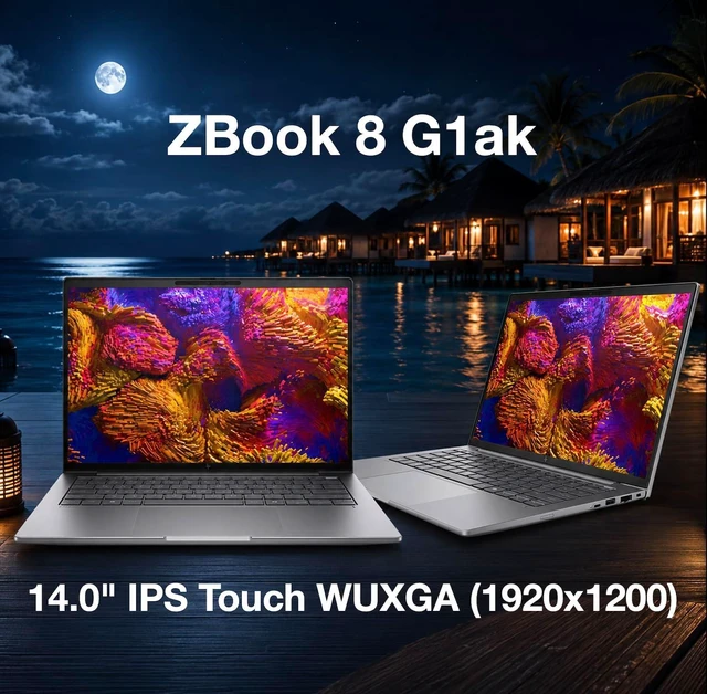 Alt view image 4 of 6 - HP ZBook 8 14 Laptop, 14.0" WUXGA Touchscreen, AMD Ryzen AI 7 PRO 350 8-Cores Processor, AMD Radeon 860M Graphics, 32GB DDR5 1TB PCIe SSD, Backlit KB, Fingerprint, Windows 11, Office 2021 License