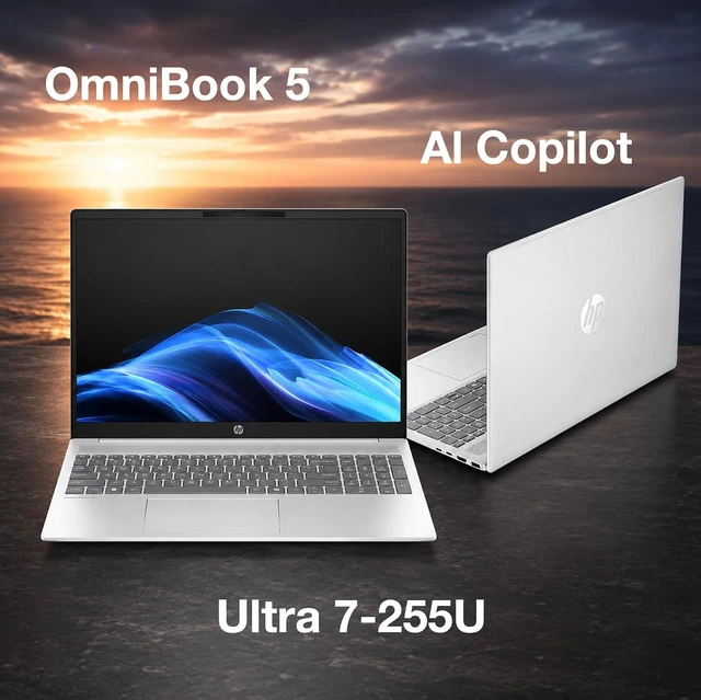 Alt view image 3 of 5 - HP OmniBook 5 16 Laptop, 16.0" OLED WUXGA Display, Intel Ultra 7-255U 12-Cores Processor, Intel Graphics, 16GB DDR5 1TB PCIe SSD, Backlit KB, WiFi 6, Webcam, Windows 11 Pro, Office 2021 License