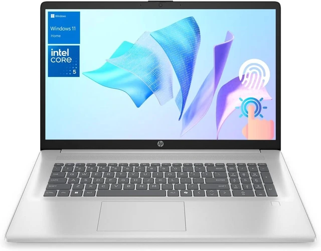 Alt view image 2 of 6 - HP 17 Laptop, 17.3" HD+ Touchscreen, Intel Core 5 120U 10 Cores Processor, Intel Graphics, 64GB DDR4 4TB PCIe SSD, Backlit Keyboard, Wi-Fi 6, Windows 11, Office 2021 License