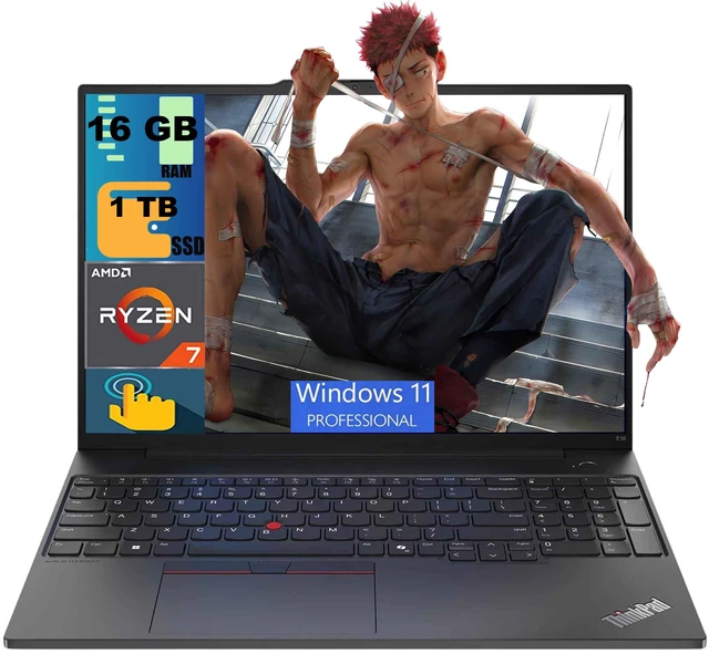 Main image of Lenovo ThinkPad L16 Laptop, 16" FHD+ (1920 x 1200) Touchscreen, AMD Ryzen 7 Pro 250 8 Cores Processor, AMD Radeon Graphics, 16GB DDR5 1TB PCIe SSD, Backlit KB, FR, Wi-Fi 7, Windows 11 Pro