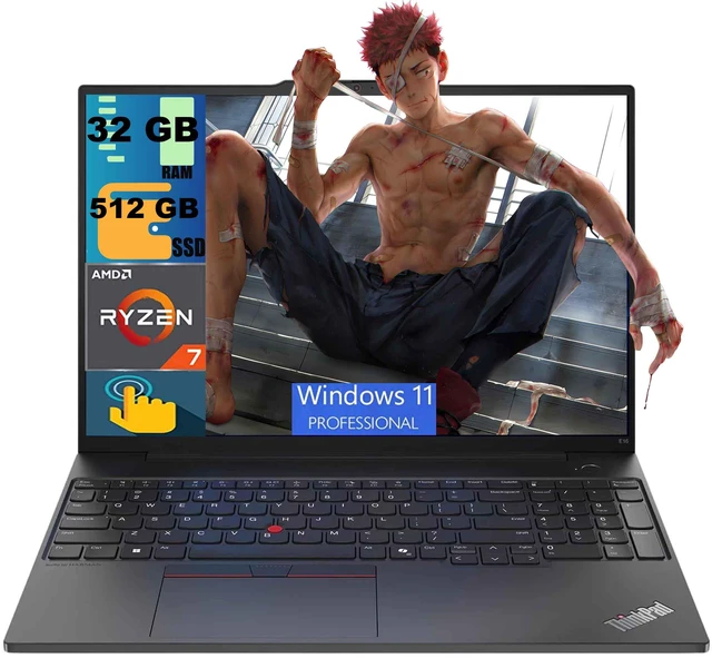 Main image of Lenovo ThinkPad L16 Laptop, 16" FHD+ (1920 x 1200) Touchscreen, AMD Ryzen 7 Pro 250 8 Cores Processor, AMD Radeon Graphics, 32GB DDR5 512GB PCIe SSD, Backlit KB, FR, Wi-Fi 7, Windows 11 Pro