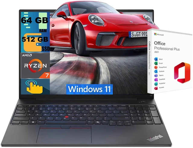 Main image of Lenovo ThinkPad L16 Laptop, 16" FHD+ Touchscreen, AMD Ryzen 7 Pro 250 8 Cores Processor, AMD Radeon Graphics, 64GB DDR5 512GB PCIe SSD, Backlit KB, FR, Wi-Fi 7, Windows 11, Office 2021 License