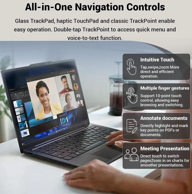 Alt view image 3 of 5 - Lenovo ThinkPad L16 Laptop, 16" FHD+ Touchscreen, AMD Ryzen 7 Pro 250 8 Cores Processor, AMD Radeon Graphics, 16GB DDR5 512GB PCIe SSD, Backlit KB, FR, Wi-Fi 7, Windows 11 Pro, Office 2021 License