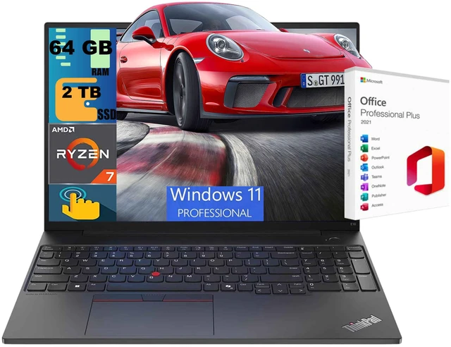 Main image of Lenovo ThinkPad L16 Laptop, 16" FHD+ Touchscreen, AMD Ryzen 7 Pro 250 8 Cores Processor, AMD Radeon Graphics, 64GB DDR5 2TB PCIe SSD, Backlit KB, FR, Wi-Fi 7, Windows 11 Pro, Office 2021 License