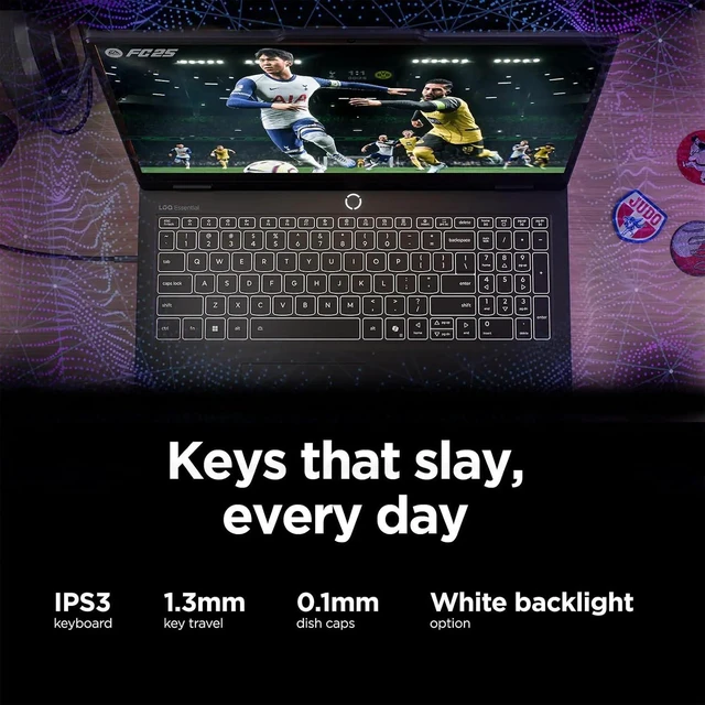 Alt view image 3 of 6 - Lenovo LOQ 15 Gaming Laptop, 15.6" FHD 144Hz, Intel Core i7-13650HX 14 cores Processor, NVIDIA GeForce RTX 5060 8GB GDDR7, 16GB DDR5 512GB PCIe SSD, Wi-Fi 6, Windows 11, Office 2021 License