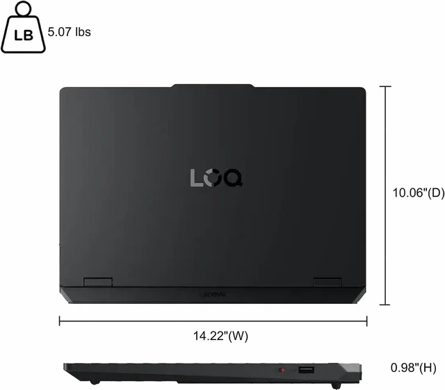 Alt view image 6 of 6 - Lenovo LOQ 15 Gaming Laptop, 15.6" FHD 144Hz, AMD 8-core Ryzen 7 170 Processor, NVIDIA GeForce RTX 5050 8GB GDDR7, 16GB DDR5 2TB PCIe SSD, Wi-Fi 6 + Bluetooth 5.2, Backlit KB, Windows 11