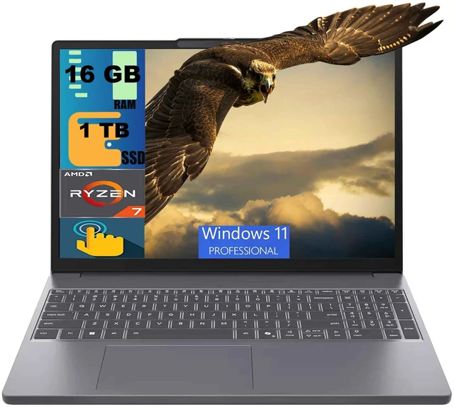 Main image of Lenovo IdeaPad Slim 3 15 Laptop, 15.3" FHD+ Touchscreen, AMD Ryzen 7 170 8-Cores Processor, AMD Radeon 680M Graphics, 16GB DDR5 1TB PCIe SSD, Wi-Fi 6 and Bluetooth 5.3, Windows 11 Pro
