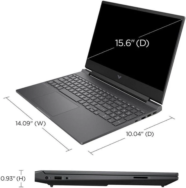 Alt view image 4 of 6 - HP Victus 15 Gaming Laptop, 15.6" FHD 144Hz, AMD Ryzen 5 7535HS 6 cores, AMD Radeon RX 6550M, Backlit Keyboard, Wi-Fi 6, Office 2021 License, Windows 11 Home, 16GB DDR5 RAM 1TB PCIe SSD