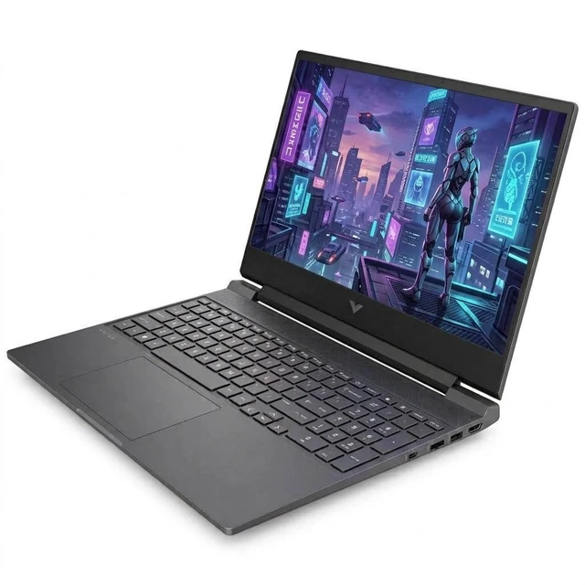 Alt view image 2 of 6 - HP Victus 15 Gaming Laptop, 15.6" FHD 144Hz, AMD Ryzen 5 7535HS 6 cores, AMD Radeon RX 6550M, Backlit Keyboard, Wi-Fi 6, Office 2021 License, Windows 11 Home, 16GB DDR5 RAM 1TB PCIe SSD
