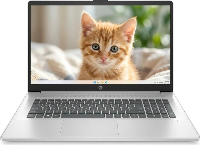 Main image of HP 17.3" FHD Laptop Intel Core i3-N305 8 Cores Processor UHD Graphics Fingerprint Reader Wi-Fi 6 Lifetime Office 2021 Windows 11 Home 64GB RAM 512GB SSD