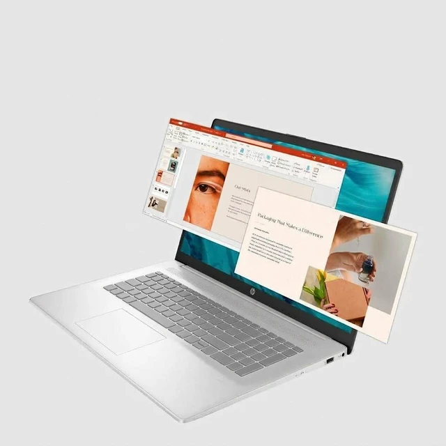 Alt view image 4 of 5 - HP 17.3" FHD Laptop Intel Core i3-N305 8 Cores Processor UHD Graphics Fingerprint Reader Wi-Fi 6 Lifetime Office 2021 Windows 11 Home 64GB RAM 512GB SSD