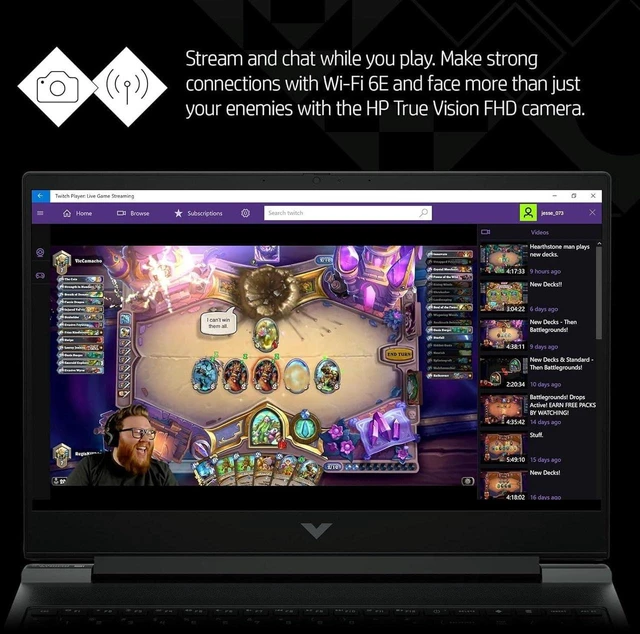 Alt view image 2 of 5 - HP Victus 15 Gaming Laptop, 15.6" FHD 144Hz, AMD Ryzen 5 8645HS 6 Cores, NVIDIA GeForce RTX 4050 6GB GDDR6, Backlit KB, Windows 11 Home, 8GB DDR5 256GB PCIe SSD