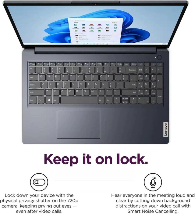 Alt view image 5 of 5 - Lenovo IdeaPad 1 15 Laptop, 15.6" FHD Touchscreen, Intel Core i5-1334U 10 Cores Processor, Intel Iris Xe Graphics, Wi-Fi 6, Windows 11 Pro, Lifetime Office 2021, 40GB RAM, 512GB PCIe SSD