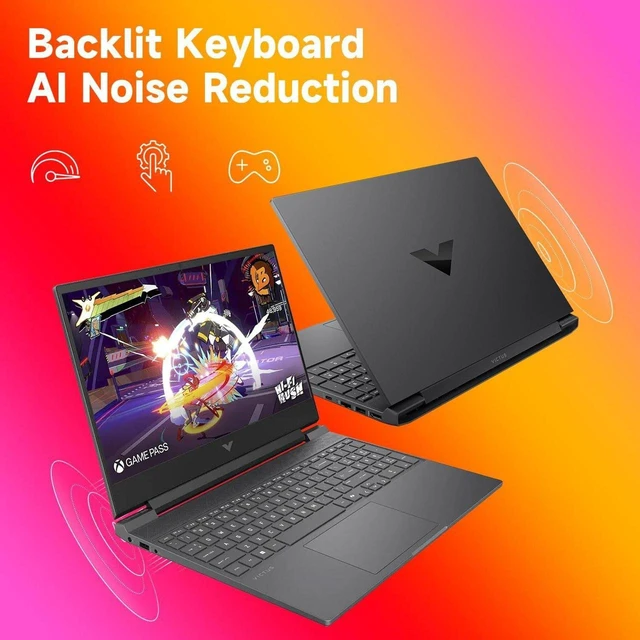 Alt view image 5 of 5 - HP Victus 15 Gaming Laptop, 15.6" FHD 144Hz, AMD Ryzen 7 7445HS 6 Cores Processor, NVIDIA GeForce RTX 4050, Backlit KB, Windows 11 Home, Lifetime Office 2021, 64GB DDR5 RAM, 2TB SSD