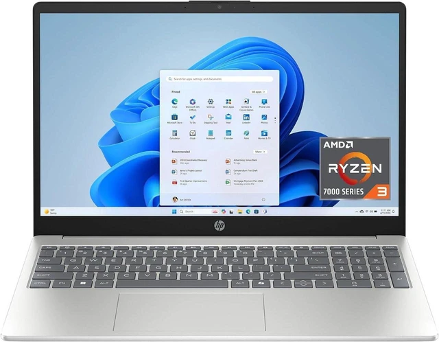 Alt view image 2 of 5 - HP 15 Laptop, 15.6" HD Touchscreen, AMD Ryzen 3 7320U 4 Cores Processor, AMD Radeon Graphics, Wi-Fi 6, Windows 11 Home, Lifetime Office 2024, 8GB RAM, 512GB SSD