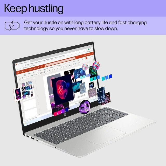 Alt view image 4 of 5 - HP 15 Laptop, 15.6" HD Touchscreen, AMD Ryzen 3 7320U 4 Cores Processor, AMD Radeon Graphics, Wi-Fi 6, Windows 11 Home, Lifetime Office 2024, 8GB RAM, 512GB SSD