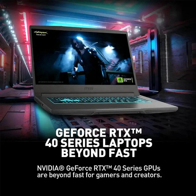 Alt view image 2 of 5 - MSI Thin 15 Gaming Laptop, 15.6" FHD 144Hz, AMD Ryzen 5 7535HS 6 Cores, GeForce RTX 4050 6GB GDDR6, Wi-Fi 6E, Windows 11 Pro, 32GB DDR5 RAM, 4TB SSD