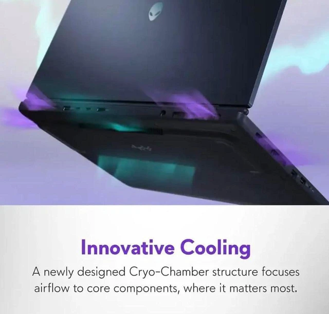 Alt view image 4 of 6 - Alienware 16 Aurora AI Gaming Laptop, 16.0" 120Hz WQXGA, Intel Core 7 240H, GeForce RTX 5060 8GB GDDR7, Windows 11 Pro, 64GB DDR5 RAM, 4TB SSD
