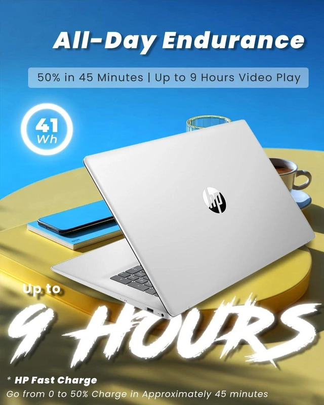 Alt view image 4 of 5 - HP 17 Laptop, 17.3" HD+ Display, Intel Core i3-N305 8 Cores Processor, Intel UHD Graphics, Wi-Fi 6, Win 11 Pro, Office 2024, 32GB RAM, 1TB SSD
