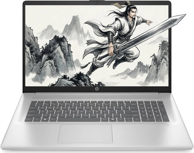 Main image of HP 17 Laptop, 17.3" HD+ Display, Intel Core i3-N305 8 Cores Processor, Intel UHD Graphics, Wi-Fi 6, Win 11 Pro, Office 2024, 32GB RAM, 1TB SSD