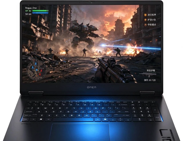 Main image of HP OMEN 17 Gaming Laptop, 17.3" FHD 144Hz, AMD Ryzen AI 9 365 10-Core Processor, NVIDIA GeForce RTX 5060 8GB GDDR7 Graphics, WiFi 6E, 64GB DDR5 2TB PCIe SSD, Windows 11 Pro