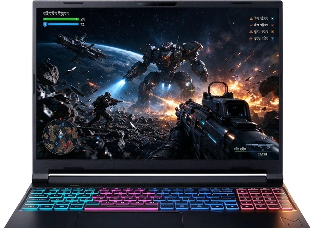 Main image of Acer Nitro V 16S Gaming Laptop, 16" WUXGA (1920 x 1200) 180Hz Display, AMD Ryzen 7 260 8-Core Processor, NVIDIA GeForce RTX 5060 8GB GDDR7, 16GB DDR5 2TB SSD, Office 2021, Windows 11 Home