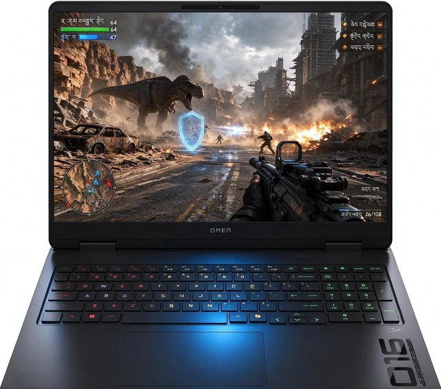 Main image of HP OMEN 16 Gaming Laptop, 16" WQXGA 240Hz Display, AMD Ryzen AI 9 365 10-Core Processor, NVIDIA GeForce RTX 5070 8GB GDDR7, Wi-Fi 6E, 16GB DDR5 1TB SSD, Office 2021, Windows 11 Pro
