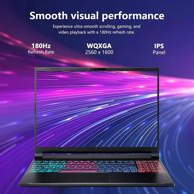 Alt view image 4 of 6 - Acer Nitro V 16S Gaming Laptop, 16" WQXGA 180Hz Display, AMD Ryzen 7 260 8-Core Processor, NVIDIA GeForce RTX 5070 8GB GDDR7, Wi-Fi 6, 32GB DDR5 512GB PCIe SSD, Windows 11 Pro