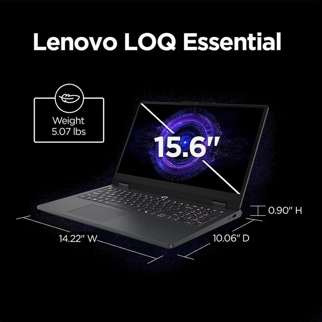 Alt view image 6 of 6 - Lenovo LOQ Gaming Laptop, Intel Core i7-13650HX 14-Core Processor, NVIDIA GeForce RTX 5060 8GB GDDR7, 15.6" FHD Display, Wi-Fi 6, Backlit KB, 16GB DDR5 2TB SSD, Office 2021, Win 11 Pro