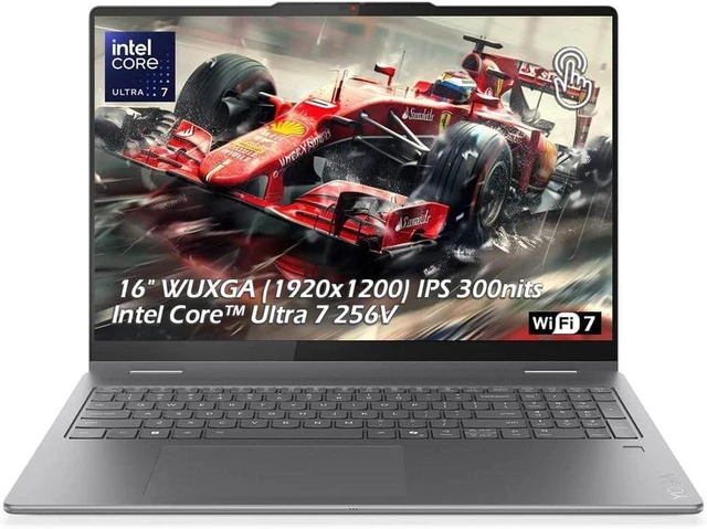 Alt view image 2 of 6 - Lenovo Yoga 7i 2-in-1 Laptop, Intel Core Ultra 7 256V Processor, Intel Arc Graphics, 16" WUXGA Touchscreen, Wi-Fi 7, Backlit KB, Fingerprint, 16GB DDR5 4TB SSD, Office 2021, Win 11 Pro