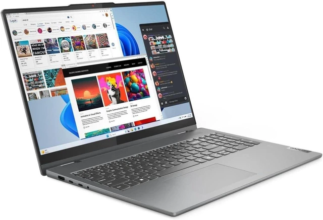 Alt view image 5 of 6 - Lenovo IdeaPad 5 2-in-1 Laptop, AMD Ryzen 7 8845HS Processor, AMD Radeon 780M Graphics, 16" WUXGA Touchscreen, Wi-Fi 6, Fingerprint, 16GB DDR5 4TB SSD, Office 2024, Windows 11 Pro