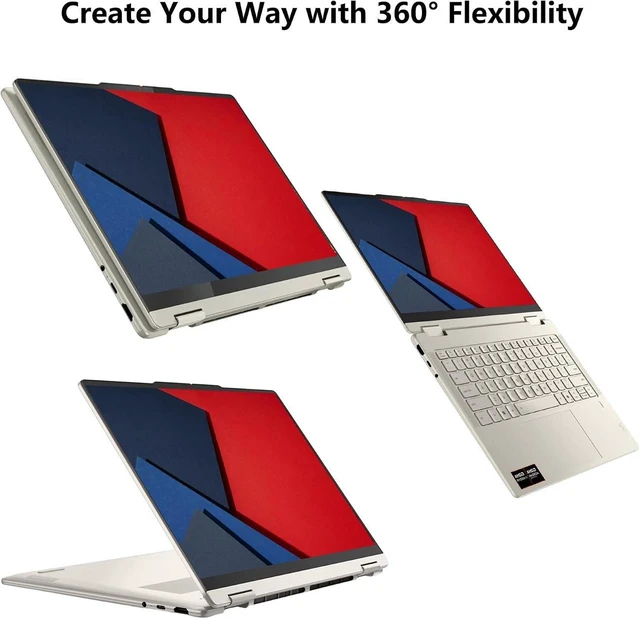 Alt view image 5 of 6 - Lenovo Yoga 7 2-in-1 Laptop, AMD Ryzen AI 5 430 Processor, AMD Radeon 840M Graphics, 14" WUXGA Touchscreen, Wi-Fi 7, USB-C, 16GB DDR5 1TB PCIe SSD, Lifetime Office 2021, Windows 11 Pro