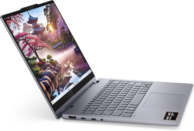 Alt view image 3 of 5 - Lenovo IdeaPad 5 14 Laptop, AMD Ryzen AI 7 350 8-Core Processor, AMD Radeon 860M Graphics, 14" WUXGA Touchscreen, Wi-Fi 7, Backlit KB, 16GB DDR5 1TB SSD, Office 2024, Windows 11 Home