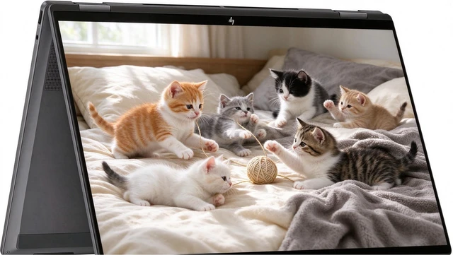 Main image of HP OmniBook X Flip 16 Laptop, Intel Core Ultra 7 256V 8-Core Processor, Intel Arc 140V Graphics, 16" WUXGA Touchscreen, WiFi 6E, Backlit KB, 16GB DDR5 512GB SSD, Office 2021, Windows 11 Home