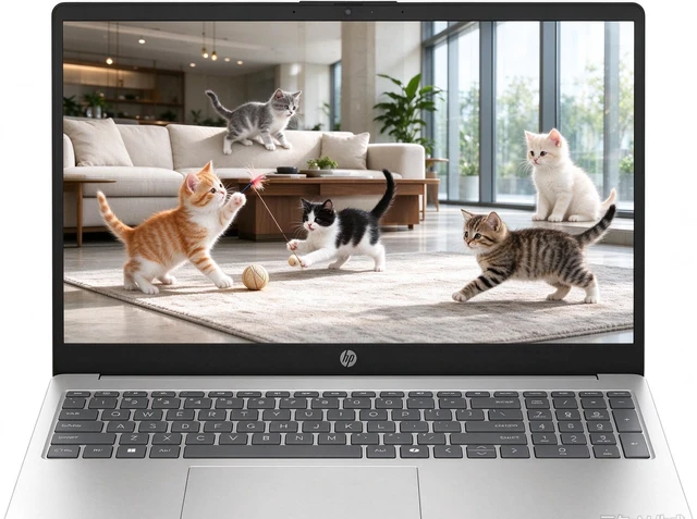 Main image of HP Laptop 15, AMD Ryzen 7 7730U 8-Core Processor, AMD Radeon Graphics, 15.6" FHD Touchscreen, Wi-Fi 6E, HDMI, Bluetooth, 32GB RAM 512GB PCIe SSD, Lifetime Office 2021, Windows 11 Home